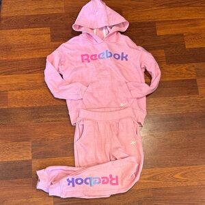Reebok Pink Hooded Sweatsuit with Logo (6)
